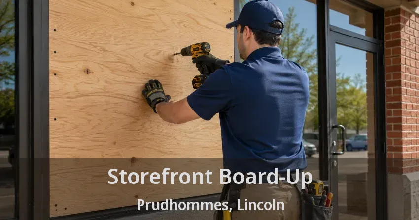 Storefront Board-Up Prudhommes, Lincoln - ON