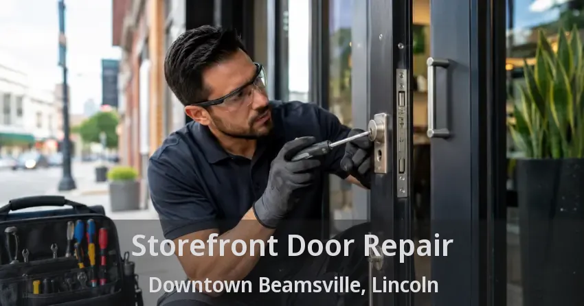 Storefront Door Repair Downtown Beamsville, Lincoln - ON