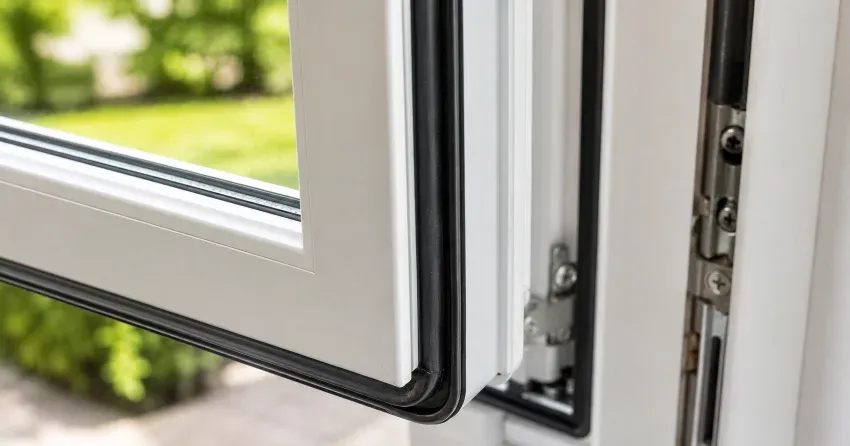 casement window cranked fully open in a Lincoln home