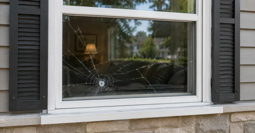 technician measuring window opening for emergency glass replacement Ball’s Falls Area, Lincoln