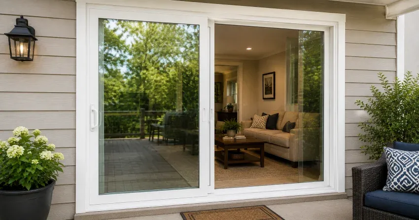 new patio door replacement installed in Beamsville, Lincoln home