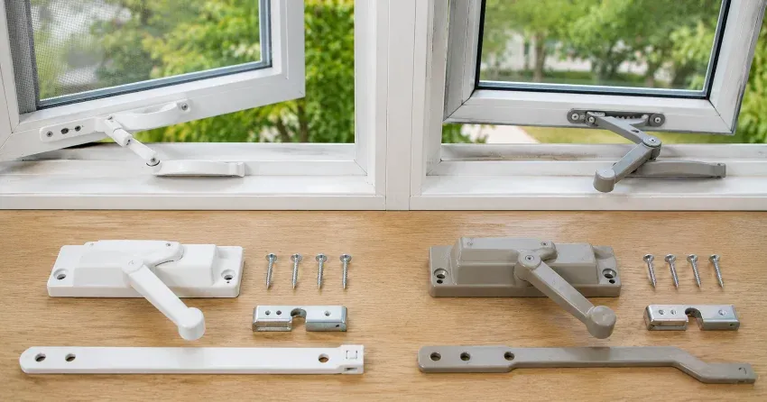 new casement window crank operator installed in Rockway, Lincoln home